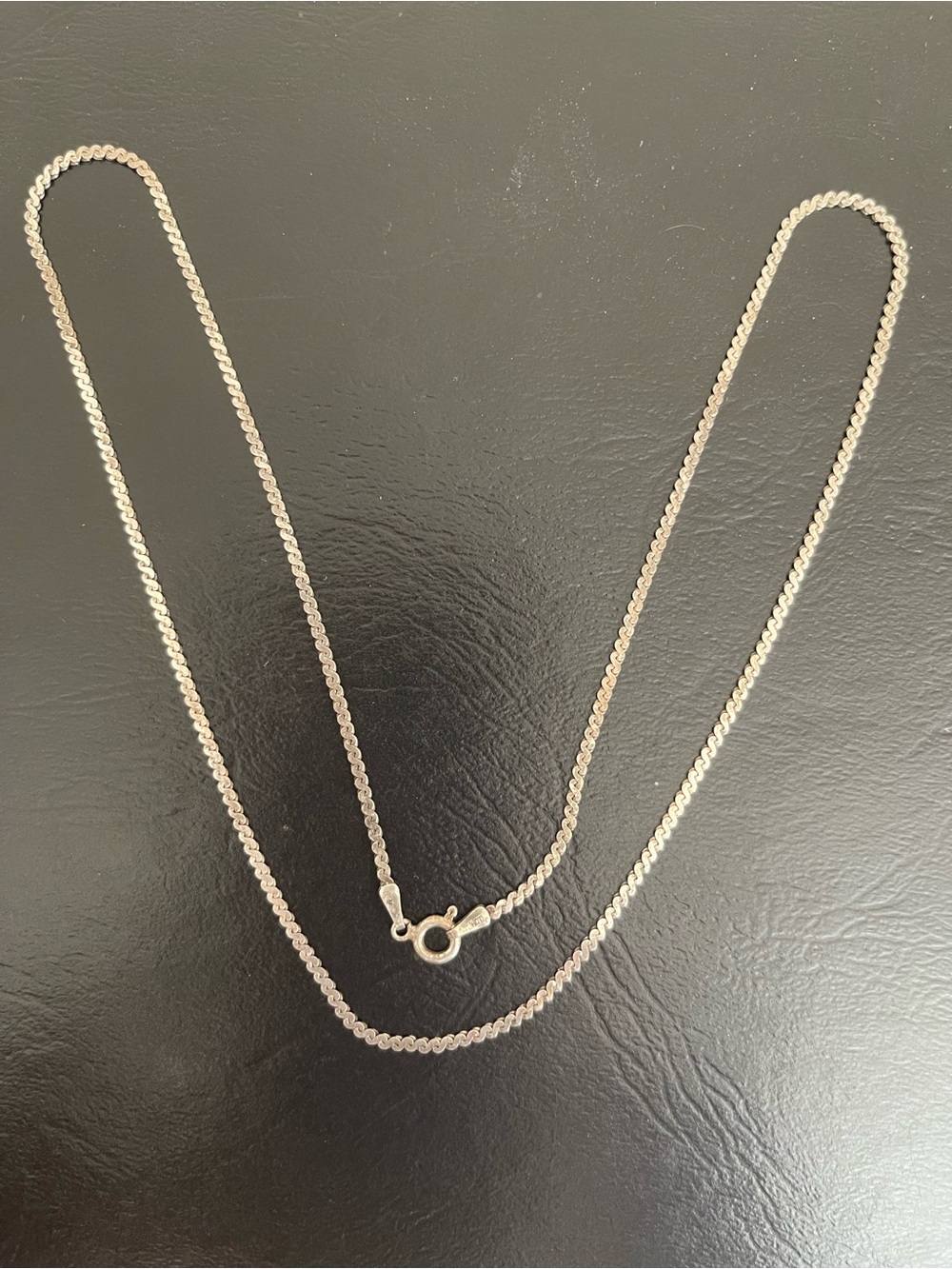 Italy 925 Sterling Silver Chain Necklace .